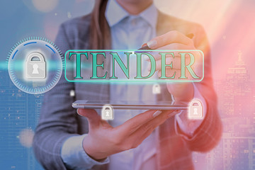 Conceptual hand writing showing Tender. Concept meaning showing gentleness kindness and affection...