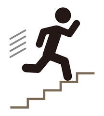 Fototapeta na wymiar 階段を走る人