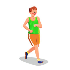 Man Jogging Or Running Sport Exercising Vector