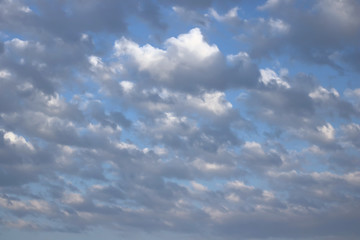 Bright color evening or morning cloudy sky.