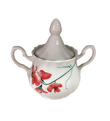 isolated on white background sugar bowl