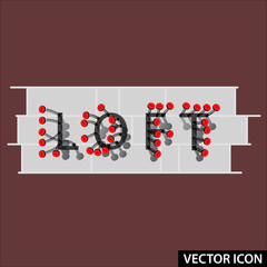 vector conceptual icon of wall surface in loft style © portorg