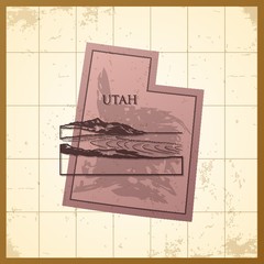 A map of Utah state.
