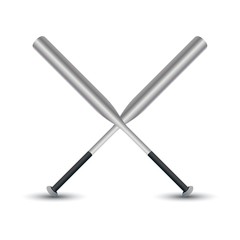A two crossed baseball bats illustration.