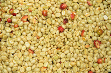 Coffee beans,In the ferment and wash method of wet processing