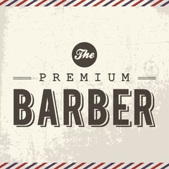 Naklejka premium the premium barber