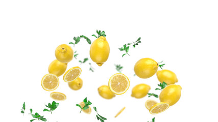 Lemon and mint. Depth of Field on c02 v01