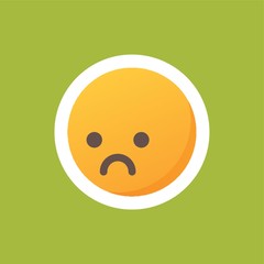 Emoticon with disappointed face
