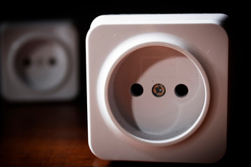 White electrical outlets