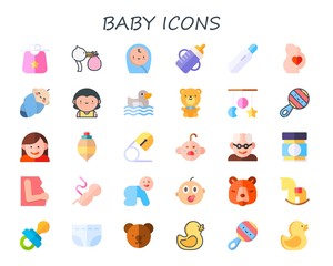 baby icon set