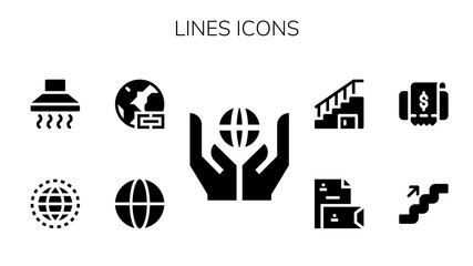 lines icon set