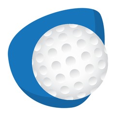 A golf ball illustration.