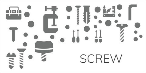 screw icon set