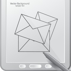 message in a tablet with stylus