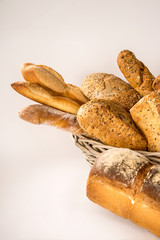 many homemade whole grain crusty breads