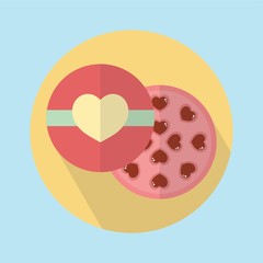 heart shaped chocolates in a box