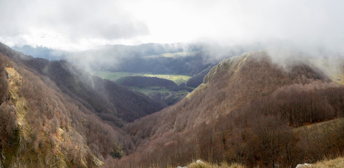panoramic from the mountain peaks