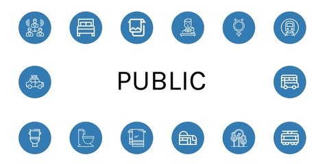 Set of public icons