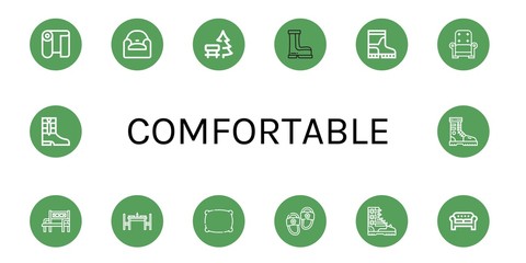 comfortable simple icons set