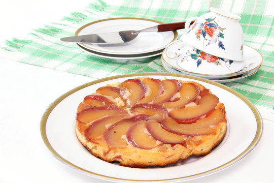 手作り りんごのアーモンドパウダーケーキ Stock Photo Adobe Stock