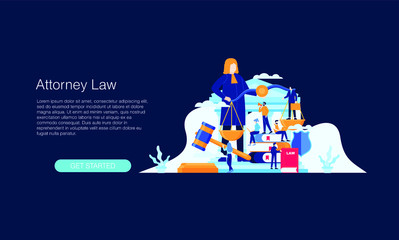 attorney law vector illustration concept template background can be use for presentation web banner UI UX landing page