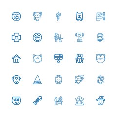 Editable 25 cat icons for web and mobile
