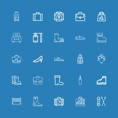 Editable 25 leather icons for web and mobile