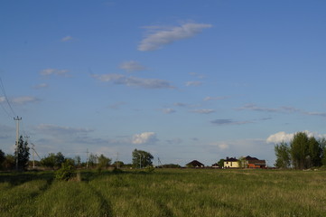 Obraz premium rural landscape with a house