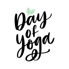 Fototapeta na wymiar Illustration,Poster Or Banner Of International Yoga Day lettering