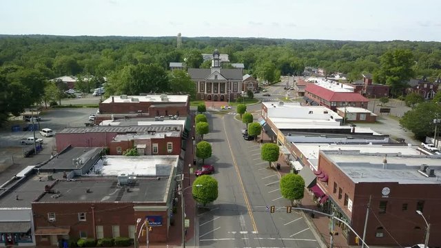 Aerial WS, Pittsboro NC, Pittsboro North Carolina, Chatham County Courthouse