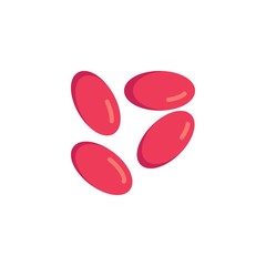 Fusiform cells flat icon, vector sign, Fusiform bacteria colorful pictogram isolated on white. Symbol, logo illustration. Flat style design