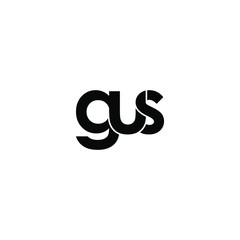 gus letter original monogram logo design