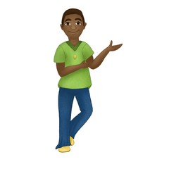 Digital illustration. African American man