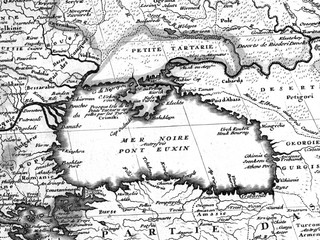 アンティークの世界地図　黒海
