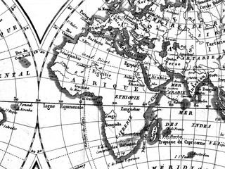 Fototapeta na wymiar アンティークの世界地図　アフリカ