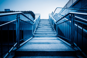 The stairs in the outdoor, urban abstract landscape.
