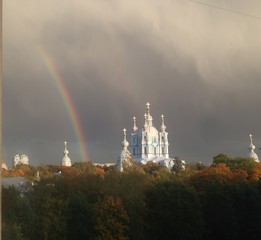 
Rainbow over Smolny Cathedral