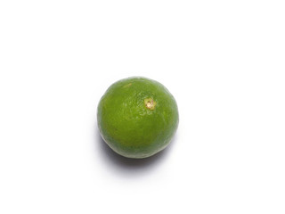 Fresh lime isolate on white background.Organic food.
