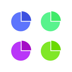 Graphic pie icon. Elements of simple web icon in multi color.
