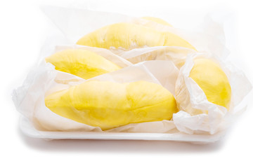 Durian, King of fruits, durian on white background.