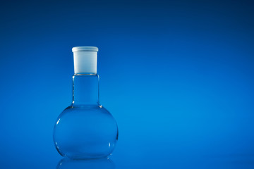 Obraz na płótnie Canvas Chemical vessels. Glass flasks. Laboratory utensil.