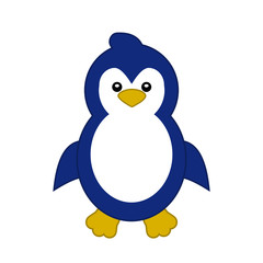 Cute penguin. Baby animal cartoon. Concept for preschool activity for children, card for kids.  Vector illustration