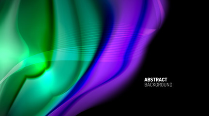 Liquid colors fluid gradients on black background