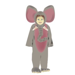 Child in an elephant costume