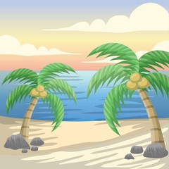 coconut tree on beach