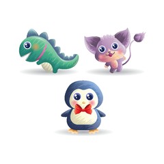 Set of cute animals