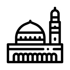 muslim holy city icon vector. muslim holy city sign. isolated contour symbol illustration
