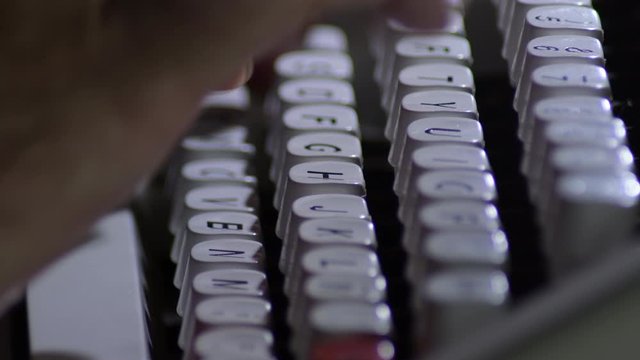 Typing with a old manual qwerty typewriter