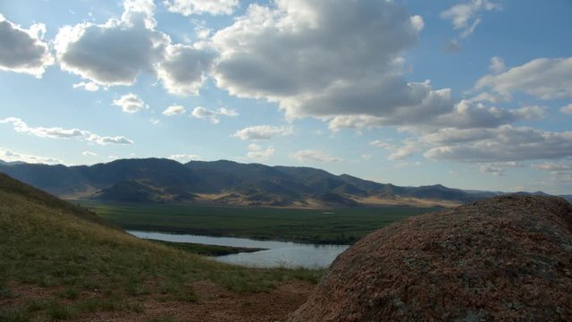 valley with clouds