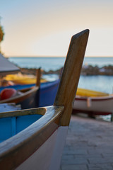 Wooden boat on the beach